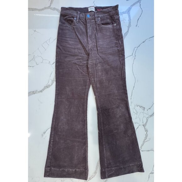 Alice + Olivia High-Rise Bell Bottom Corduroy Pants in Brown Size 28 - Picture 2 of 5